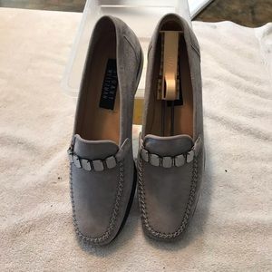 Stuart Weitzman Gray Suede Loafers